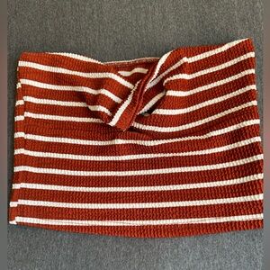 Brown And White Strips Tude Top